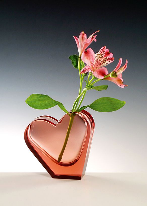 Love and kisses - hand cut vase