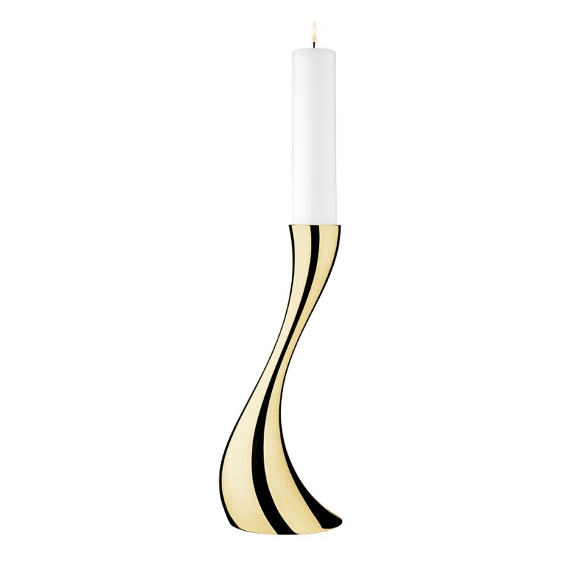 Cobra Floor Candleholder, Small, Gold Plated