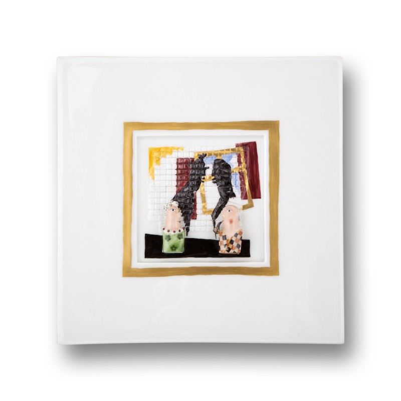Wall plaque, Old Couple