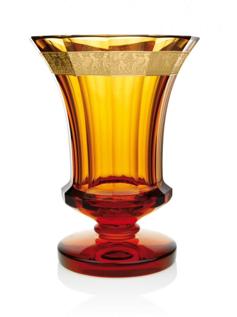 Gloria - hand cut and gilded vase